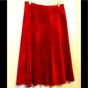 EDDIE BAUER WASHABLE SUEDE SKIRT SZ 6
